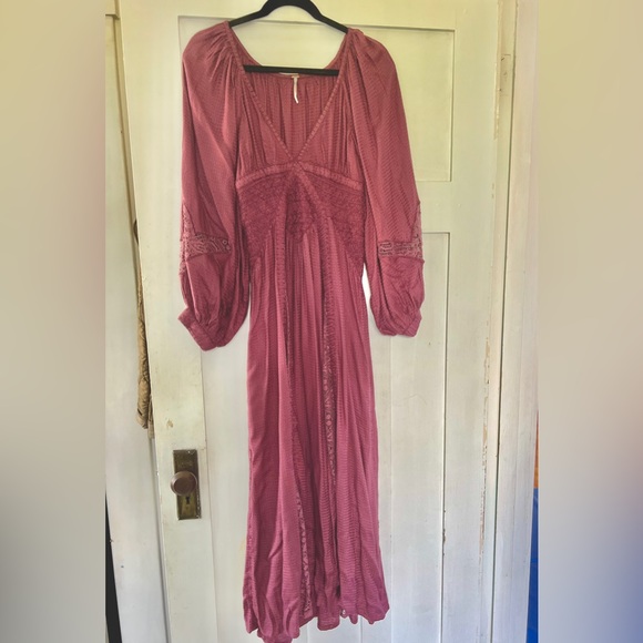 SOLD - Free People Southwest Lace Maxi Dress in Plum - Picture 7 of 10